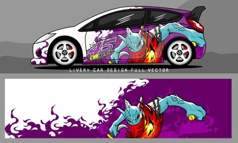 Car livery graphic vector Stock Illustration