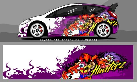 Car livery graphic vector Stock Illustration