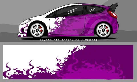 Car livery graphic vector Stock Illustration