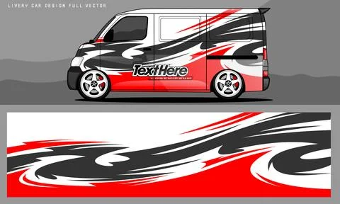 Car livery graphic vector Stock Illustration