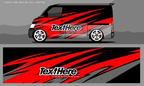 Car livery graphic vector Stock Illustration