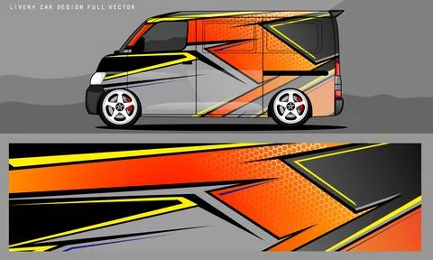 Car livery graphic vector Stock Illustration