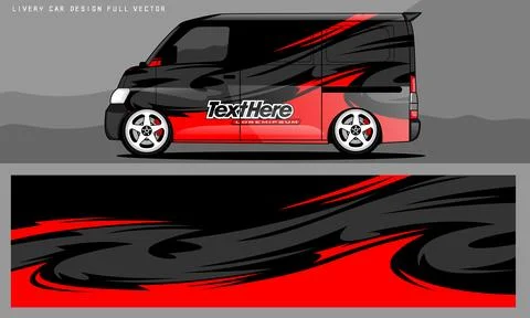 Car livery graphic vector Stock Illustration