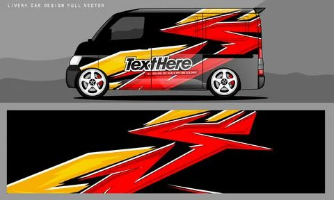 Car livery graphic vector Stock Illustration
