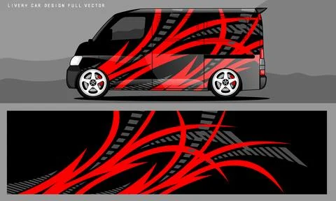 Car livery graphic vector Stock Illustration