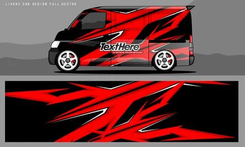Car livery graphic vector Stock Illustration