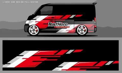 Car livery graphic vector Stock Illustration