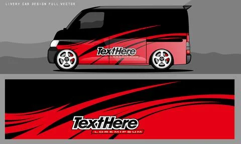 Car livery graphic vector Stock Illustration