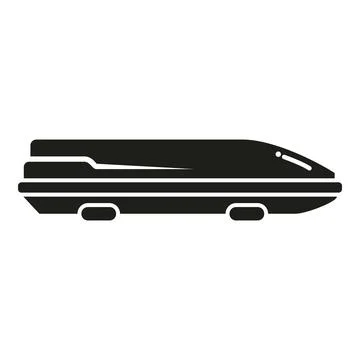 Car load box icon simple vector. Roof trunk Illustrazione stock