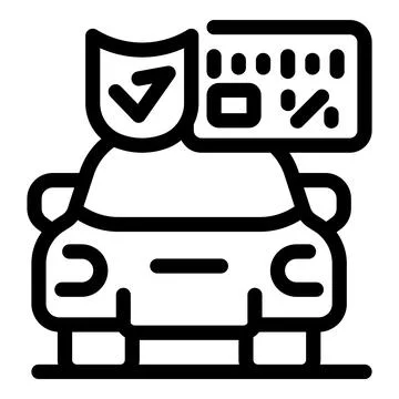 Car loan approval representing auto finance and ownership Stock Illustration