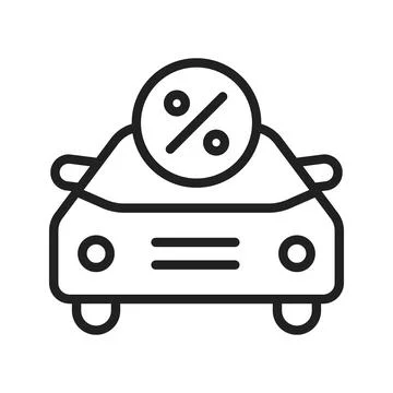 Car Loan icon vector image. Illustrazione stock