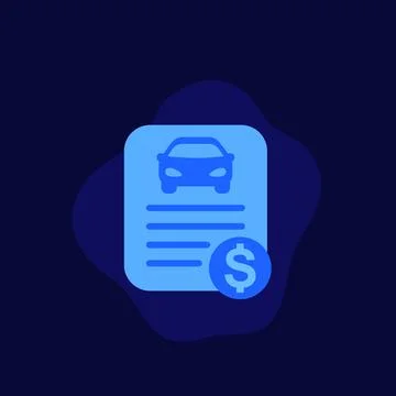 Car loan or payments vector flat icon Stock Illustration