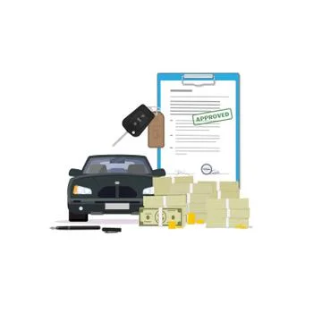 Car loan vector illustration Illustrazione stock