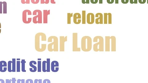 Car Loan Wordcloud Animated Isolated On White Vídeos de archivo 107245136