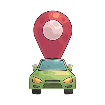 Car location illustration 스톡 일러스트
