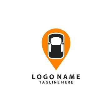 Car location logo design vector Stock Illustration