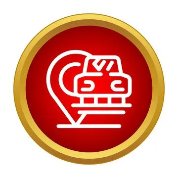 Car location pin tracking navigation icon concept 스톡 일러스트