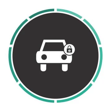 Car lock computer symbol Stock Illustration