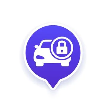Car lock icon, vector design Stock Illustration