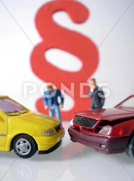 Car logo accident insurance company contract Stock Photos