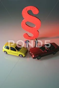 Car logo accident insurance company contract Stock Photos
