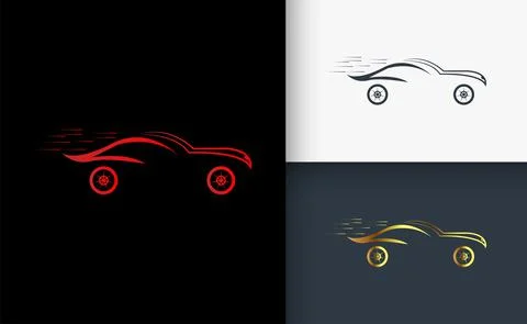 Car Logo design Template set Stock Illustration