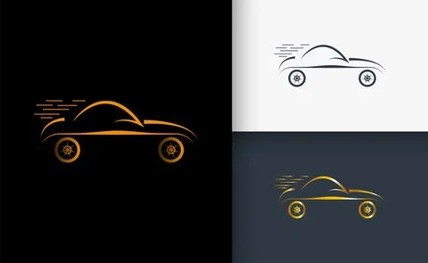 Car Logo design Template set Stock Illustration