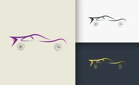 Car Logo design Template set Stock Illustration