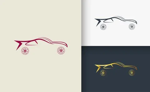 Car Logo design Template set Stock Illustration