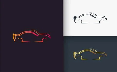 Car Logo design Template set Stock Illustration