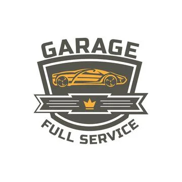 Car logo, emblems, badges. Logo for service car repair, and other design Stock Illustration