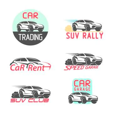 Car Logo template set Stock Illustration