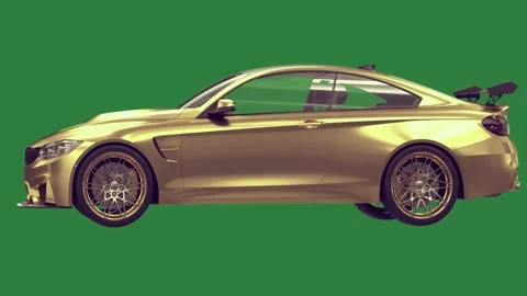 Car Looping On Green Screen Chroma Key Background Stock Footage 338017756