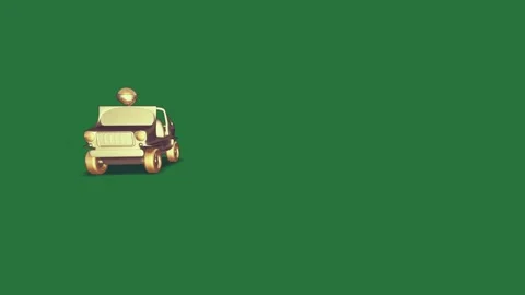 Car Looping On Green Screen Chroma Key Background Stock Footage 338017853