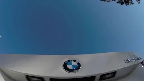 Car low angle camera in the back Stock Footage 81817439