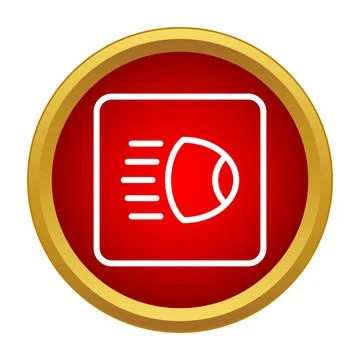 Car low beam headlight indicator button icon Stock Illustration