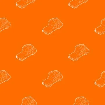 Car with luggage and boxes pattern vector orange 스톡 일러스트
