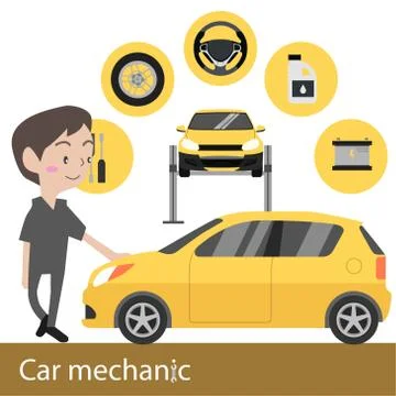 Car machanic Stock Illustration