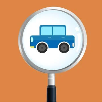 Car magnify Stock-Illustration