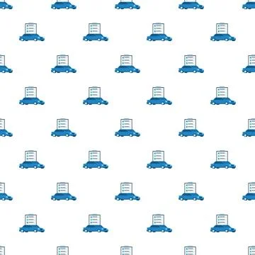 Car maintenance checklist pattern on white background Stock Illustration