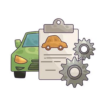 Car maintenance illustration Illustrazione stock