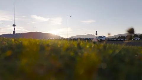 Car make left turn on intersection Video stock 302894740