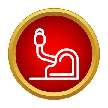 Car manual shift lever auto transmission icon Stock Illustration