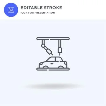 Car Manufacturing icon vector, filled flat sign, solid pictogram isolated on イラスト素材