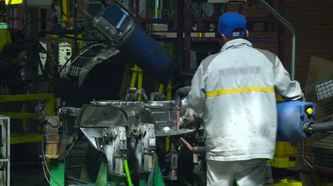 Car Manufacturing. Work in Process Stock Footage 62392084