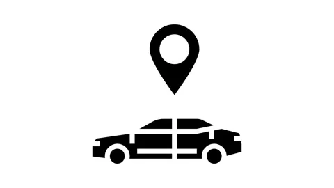 Car map location glyph icon animation Stock Footage 326151526