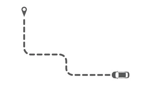 Car map navigation road gps location detect concept icon Stock Illustration