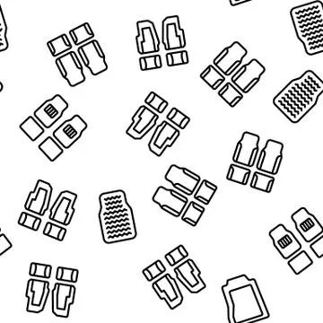 Car Mats Floor Carpet Vector Seamless Pattern 스톡 일러스트