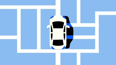 Car in Maze Navigation Stock Footage 335638235