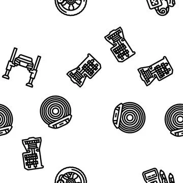 Car mechanic auto seamless pattern vector Stock Illustration